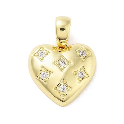 Brass Micro Pave Cubic Zirconia Pendants KK-F877-25G-1
