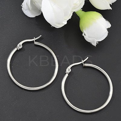 Non-Tarnish 304 Stainless Steel Hoop Earrings for Women EJEW-X0015-02P-02-1