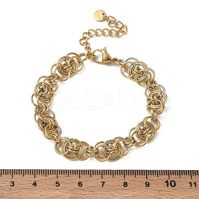 304 Stainless Steel Chain Bracelets for Women SA-CBA4051-09G-1