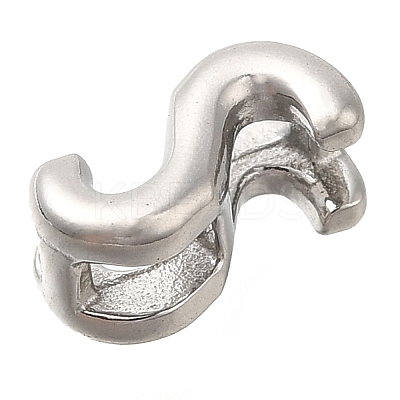 304 Stainless Steel Slide Charms STAS-B075-37P-S-1