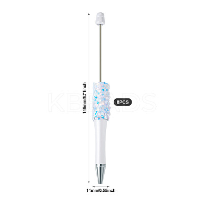 8Pcs Star Sequin Ball-Point Pen FIND-TA0006-15H-1