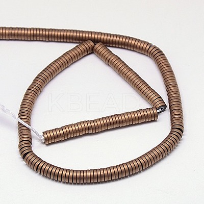 Electroplate Non-magnetic Synthetic Hematite Beads Strands G-J164B-3mm-01-1