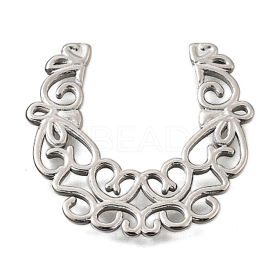 304 Stainless Steel Filigree Joiners STAS-Q362-03B-P-1