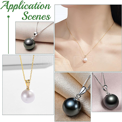 40Pcs 5 Style 304 Stainless Steel Cup Pearl Peg Bails Pin Pendants STAS-UN0055-01-1