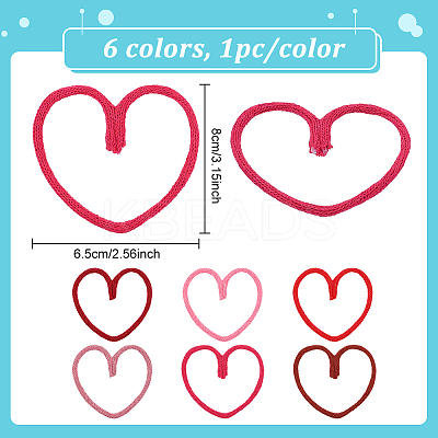 6Pcs Cotton Braided Cord Garment Accessories AJEW-BC00027-1
