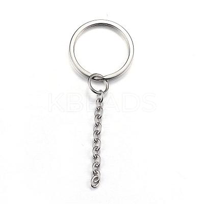 Tarnish Resistant 304 Stainless Steel Split Key Rings STAS-G085-09-1