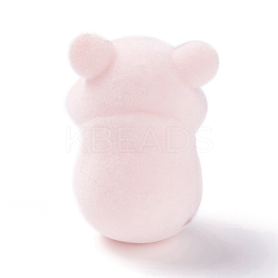 Flocky Resin Miniature Pig Figurines LS-AJEW-Z007-06-1