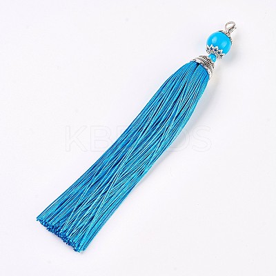 Polyester Tassel Big Pendant Decoration LS-AJEW-WH0045-B03-1