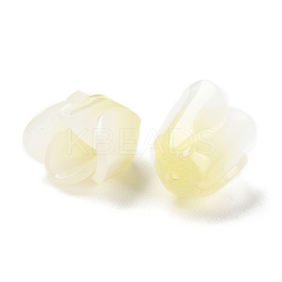 3-Petal Opaque Acrylic Bead Caps SACR-D007-08B-1
