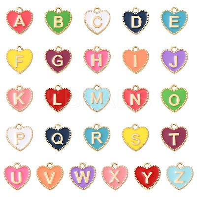 52Pcs Alloy Enamel Pendants ENAM-CJ0007-07A-1