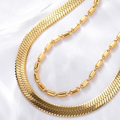 304 Stainless Steel Multi-strand Bracelet BJEW-I304-02G-1