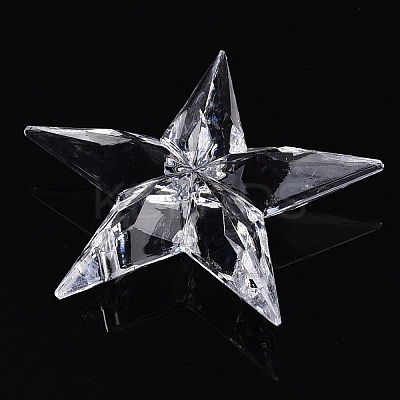 Transparent Acrylic Pendants X-TACR-T028-09A-1