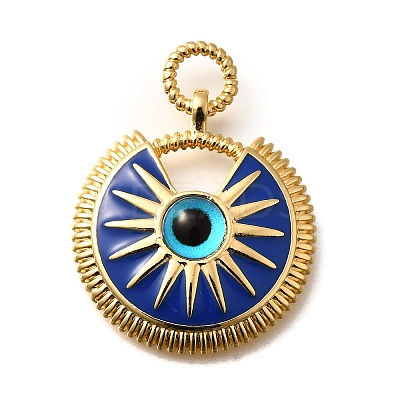 Brass Enamel Pendants KK-U055-12G-02-1