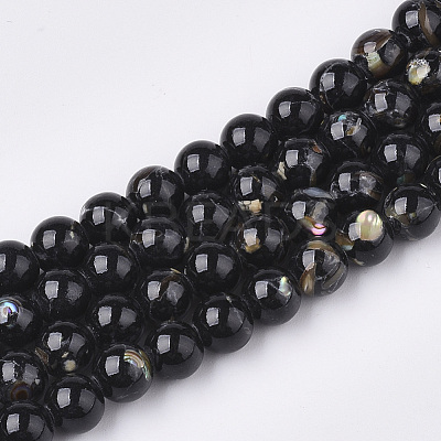 Assembled Synthetic Turquoise and Shell Beads Strands G-S212-6mm-11-1