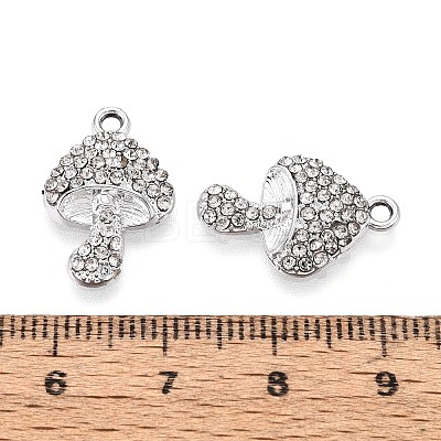 Rack Plating Alloy Rhinestone Pendants PALLOY-T091-26M-P-1