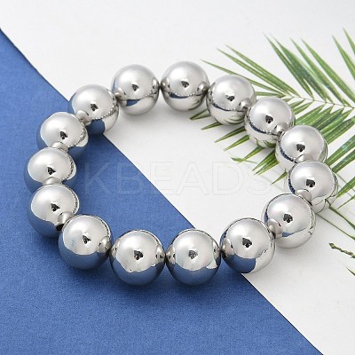 Brass Beaded Sretch Bracelets for Women BJEW-G736-13P-1