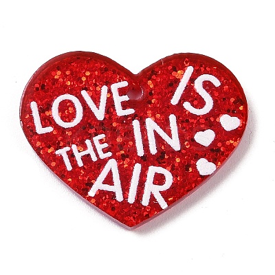 Valentine's Day Printed Opaque Acrylic Pendants FIND-D283-11A-1