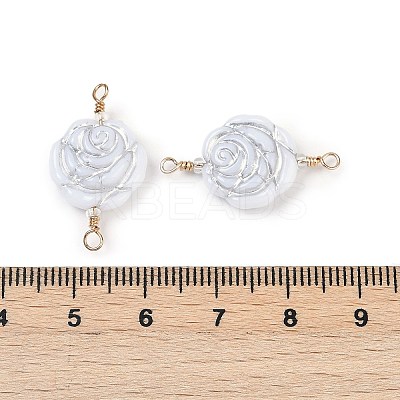 Opaque Acrylic Links Connector Charms KK-K296-07B-G-1