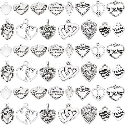 150Pcs 15 Styles Tibetan Style Alloy Charms FIND-AR0004-94-1
