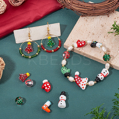14Pcs Glass Beads LAMP-TA0002-07-1