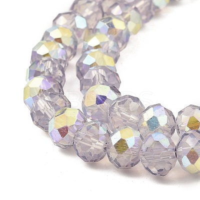 Baking Paint Transparent Glass Beads Strands DGLA-A034-J8mm-B07-1