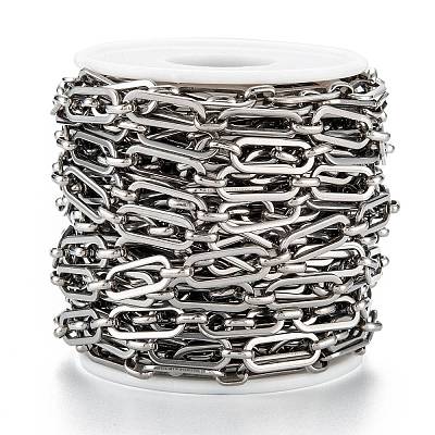 Tarnish Resistant Handmade 304 Stainless Steel Link Chains LS-CHS-M004-01P-1