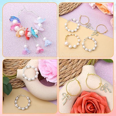 10Pcs Brass Hoop Earrings KK-YW0003-68G-1
