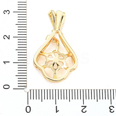 Brass Micro Cubic Zirconia Peg Bail Charms LS-KK-Q794-04D-G-1