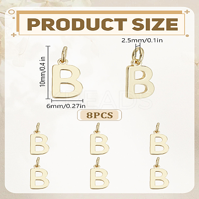 8Pcs Brass Charms KK-LP0001-85B-1