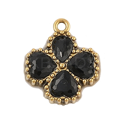 304 Stainless Steel Rhinestone Pendants STAS-E547-06D-G-1