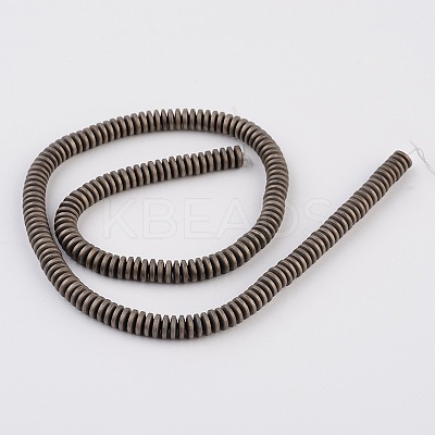 Electroplate Non-magnetic Synthetic Hematite Beads Strands X-G-L436-04B-1