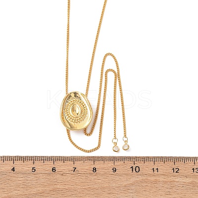 Brass Cowboy Hat Bolo Tie Lariat Necklaces LS-NJEW-D346-01G-1