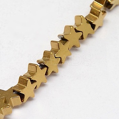 Electroplate Non-magnetic Synthetic Hematite Beads Strands G-J173-6x6mm-03-1