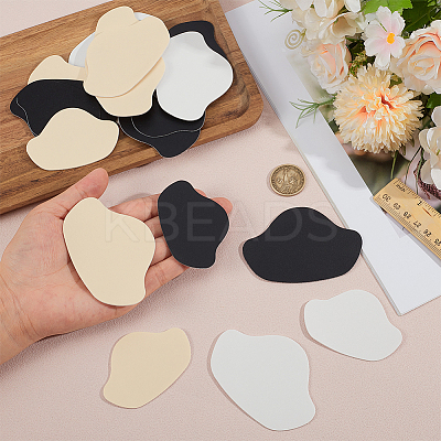 6 Sets 3 Colors PU Leather Self-adhesive Non Slip Shoe Pads AJEW-BC0009-36-1