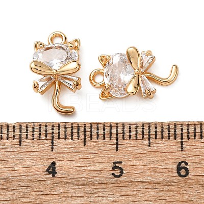 Brass with Cubic Zirconia Pendants KK-L270-08G-1