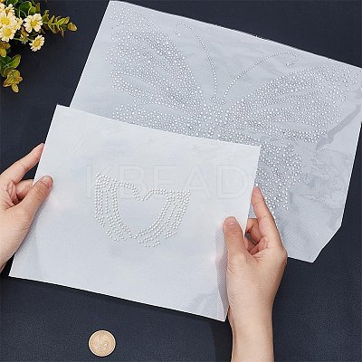 2 Sheets 2 Style  Glitter Hotfix Rhinestone DIY-GF0006-60-1
