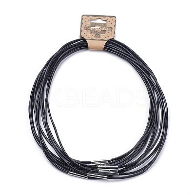 Cowhide Leather Cord Necklace Making MAK-G003-04B-1