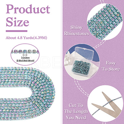 4.8 Yards Iron Rhinestone Cup Chains CH-TA0001-10D-1