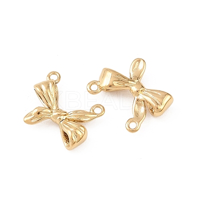 304 Stainless Steel Bowknot Charms STAS-D390-29G-1