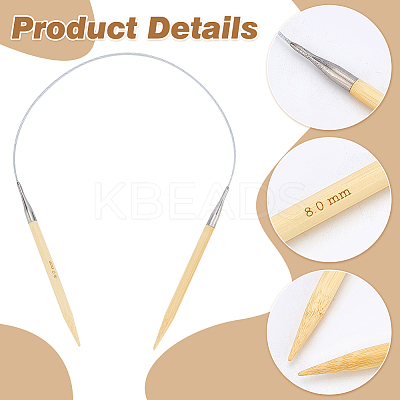 1Pc Bamboo Circular Knitting Needles FIND-WR0012-46B-1