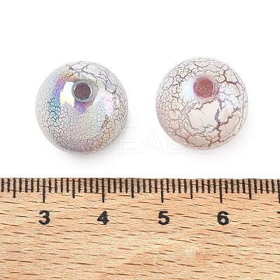 UV Plating Spray Painted Acrylic Beads AC-CBA4D01-03-1