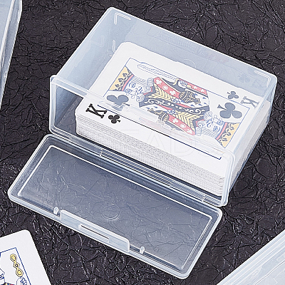 Plastic Card Storage Boxes with Hinged Lids CON-WH20010-06A-1