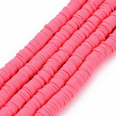 Handmade Polymer Clay Bead Strands CLAY-T002-6mm-45-1