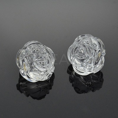Transparent Clear Frosted Acrylic Beads PL713Y-1-1
