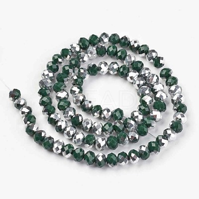 Electroplate Opaque Glass Beads Strands X-EGLA-A034-P4mm-M04-1