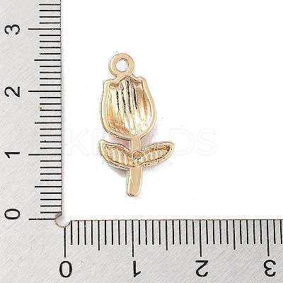 Golden Plated Alloy Enamel Pendants ENAM-L047-01G-03-1