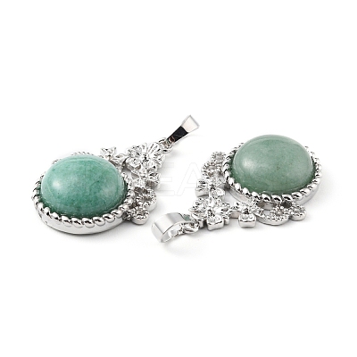 Natural Green Aventurine Pendants G-P498-01P-07-1