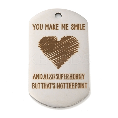 Non-Tarnish Valentine's Day 201 Stainless Steel Pendants STAS-L079-02P-07-1