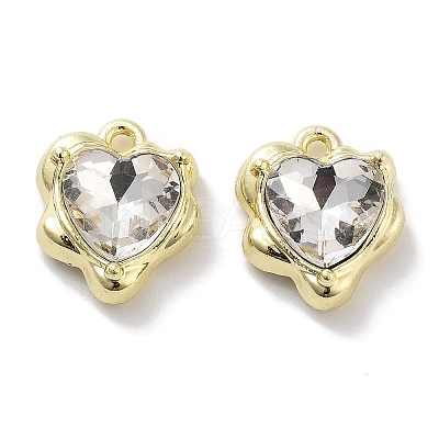 Rack Plating Alloy Rhinestone Charms PALLOY-F311-23G-01-1