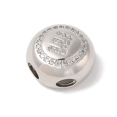 Rack Plating Brass & Cubic Zirconia Pendants KK-Z047-07P-E-RS-1